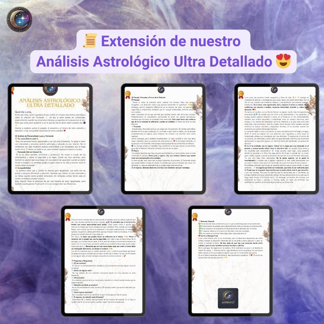 Astrofet |⭐Análisis Astrológico Ultra Detallado⭐